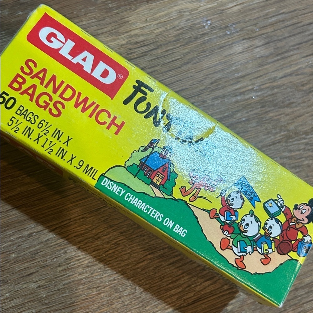 Disney Funtime Glad Sandwich Pack Of 50 New Old Stock 80s - Picture 3 of 6